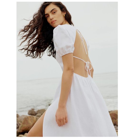 NWT Reformation Anneliese 100% Linen Dress - Picture 2 of 6